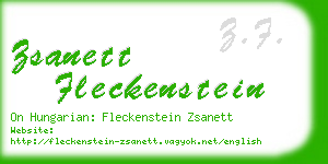 zsanett fleckenstein business card